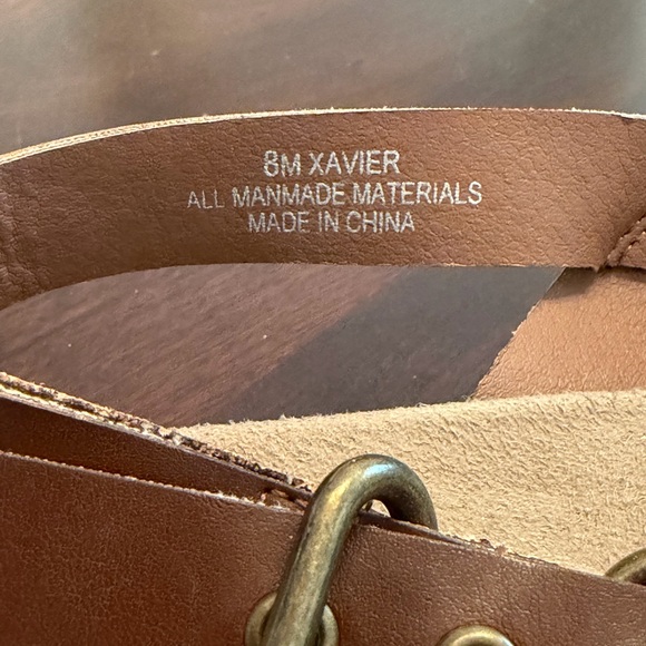 Ruff Hewn Ofelia Brown Cross-Strap Espadrille Sandals - Picture 3 of 3